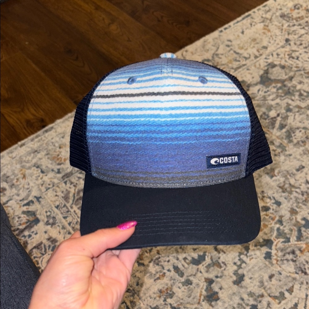 Costa Blue and Black Mesh Cap